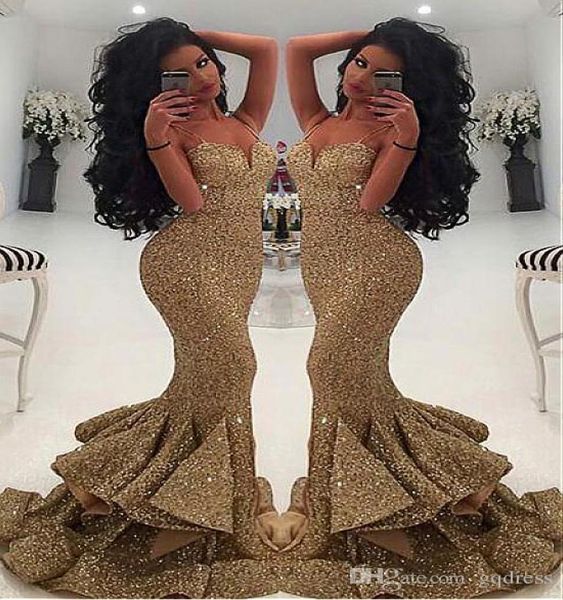 prom dresses sequin paillette strapless activity straps slimline mermaid hanging piece celebrity pageant formal evening party gow6761593, Black